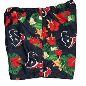 NFL Team Apparel Floral Swim Shorts - Red, Green, White